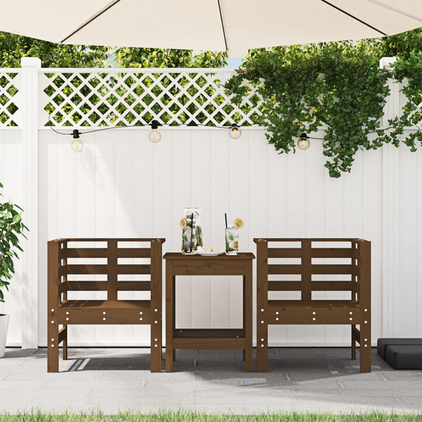 Honigbraune Gartenstühle Ridge 61,5x53x71cm (2 St., Kiefer)