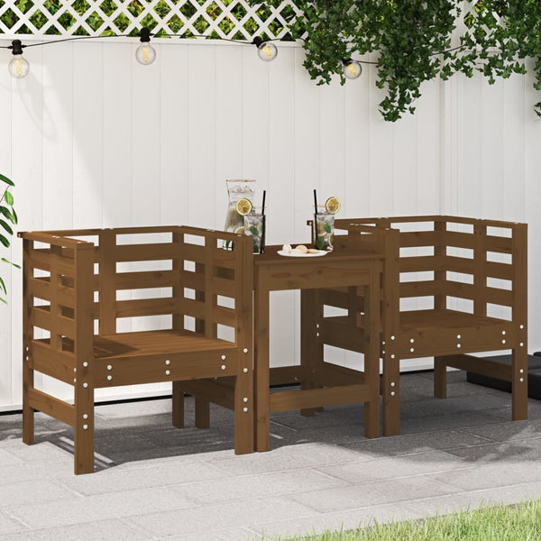 Honigbraune Gartenstühle Ridge 61,5x53x71cm (2 St., Kiefer)