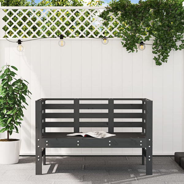 Graue Gartenbank Cheptanaru 111,5x53x71cm (Kiefer)