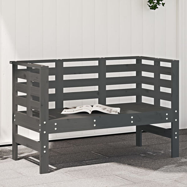 Graue Gartenbank Cheptanaru 111,5x53x71cm (Kiefer)