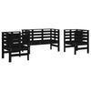 Gartensofa-Set Pusea (3-teilig, Kiefer, schwarz)