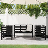 Gartensofa-Set Pusea (3-teilig, Kiefer, schwarz)