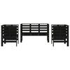 Gartensofa-Set Pusea (3-teilig, Kiefer, schwarz)
