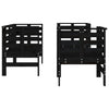 Gartensofa-Set Pusea (3-teilig, Kiefer, schwarz)