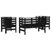 Gartensofa-Set Pusea (3-teilig, Kiefer, schwarz)