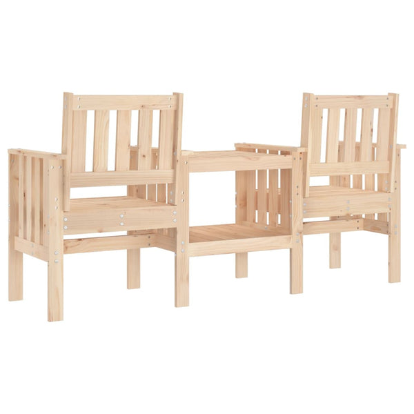Gartenbank mit Tisch Eremia 2-Sitzer (Kiefer)