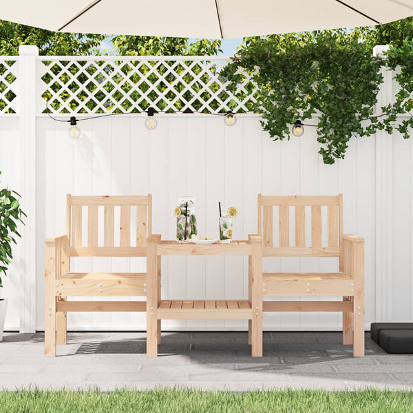 Gartenbank mit Tisch Eremia 2-Sitzer (Kiefer)