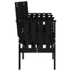 Schwarze Gartenbank mit Tisch Eremia 2-Sitzer (Kiefer)