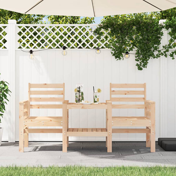 Gartenbank mit Tisch Geaide (2-Sitzer Kiefer)