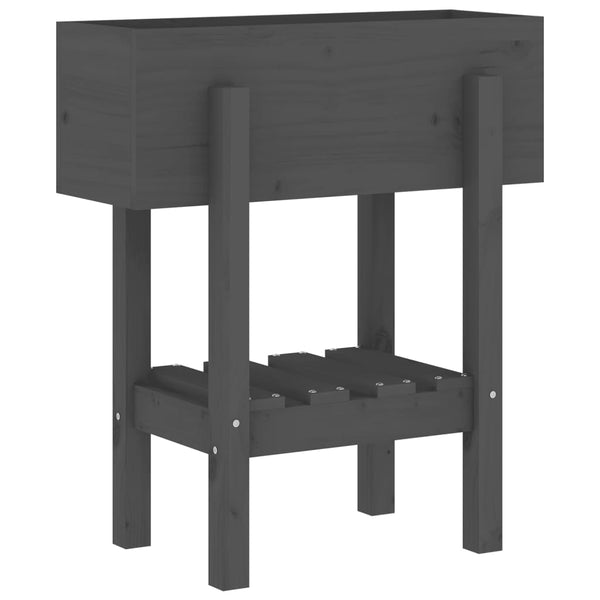 Grauer Blumenkasten Mariusica 62x30x69cm (Kiefer)