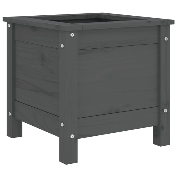 Grauer Blumenkasten Eclipse 40x40x39cm (Kiefer)