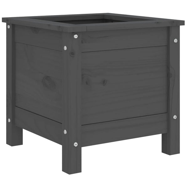 Grauer Blumenkasten Eclipse 40x40x39cm (Kiefer)