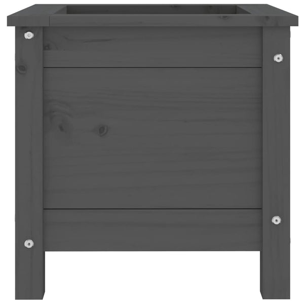 Grauer Blumenkasten Eclipse 40x40x39cm (Kiefer)