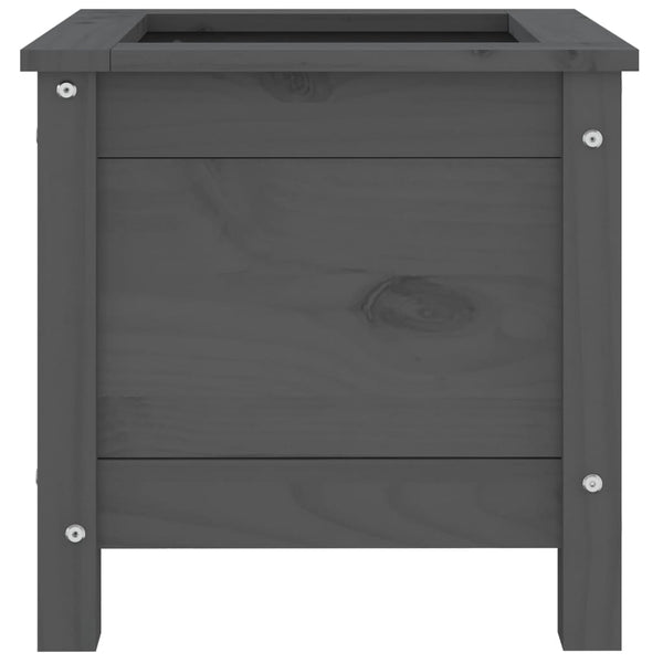 Grauer Blumenkasten Eclipse 40x40x39cm (Kiefer)