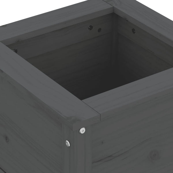 Grauer Blumenkasten Eclipse 40x40x39cm (Kiefer)