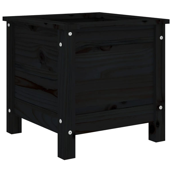 Schwarzer Blumenkasten Eclipse 40x40x39cm (Kiefer)