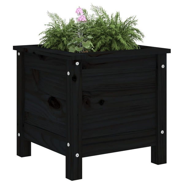 Schwarzer Blumenkasten Eclipse 40x40x39cm (Kiefer)