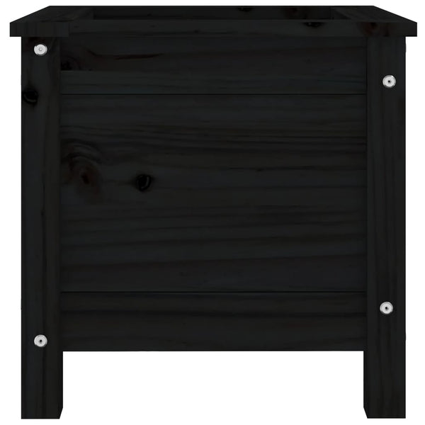 Schwarzer Blumenkasten Eclipse 40x40x39cm (Kiefer)