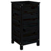 Schwarzer Blumenkasten Eclipse 40x40x78cm (Kiefer)