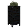Schwarzer Blumenkasten Eclipse 40x40x78cm (Kiefer)