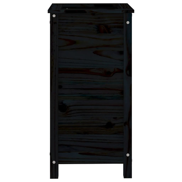Schwarzer Blumenkasten Eclipse 40x40x78cm (Kiefer)