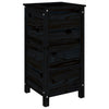 Schwarzer Blumenkasten Eclipse 40x40x78cm (Kiefer)