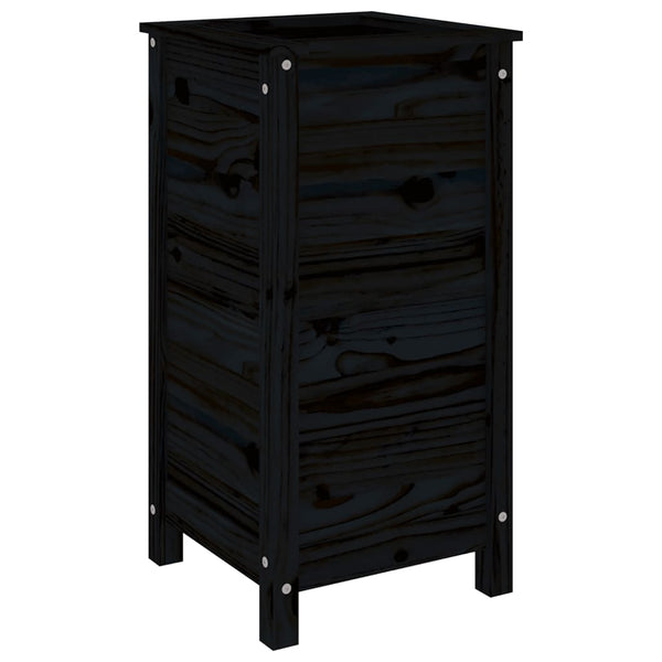 Schwarzer Blumenkasten Eclipse 40x40x78cm (Kiefer)