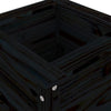 Schwarzer Blumenkasten Eclipse 40x40x78cm (Kiefer)