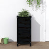 Schwarzer Blumenkasten Eclipse 40x40x78cm (Kiefer)