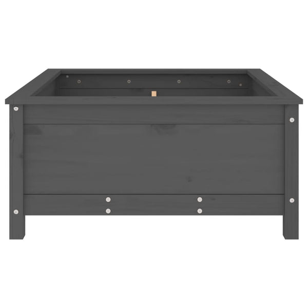 Harmaa kukkalaatikko Eclipse 82,5x82,5x39cm (mänty)