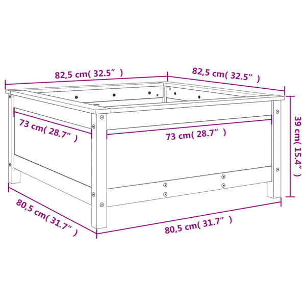 Kukkalaatikko Eclipse 82,5x82,5x39cm (douglaskuusi)
