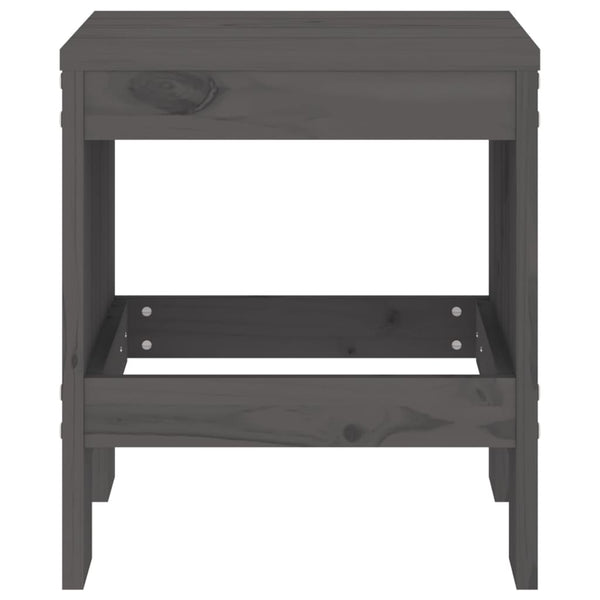 Graue Gartenhocker Virginia 40x36x45cm (2 Stk Kiefer)