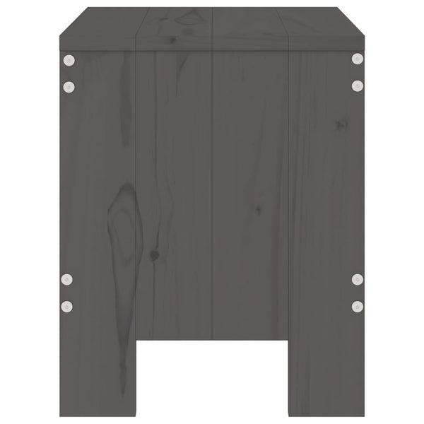 Graue Gartenhocker Virginia 40x36x45cm (2 Stk Kiefer)