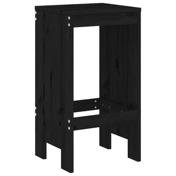 Schwarze Barhocker Virgina 40x36x75cm (2 St. Kiefer)