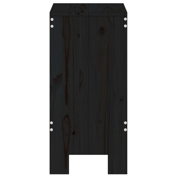 Schwarze Barhocker Virgina 40x36x75cm (2 St. Kiefer)