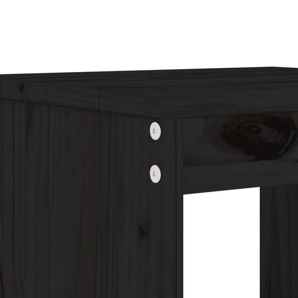 Schwarze Barhocker Virgina 40x36x75cm (2 St. Kiefer)