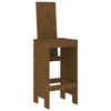 Honigbraune Barhocker Dedee 40x42x120cm (2 St., Kiefer)