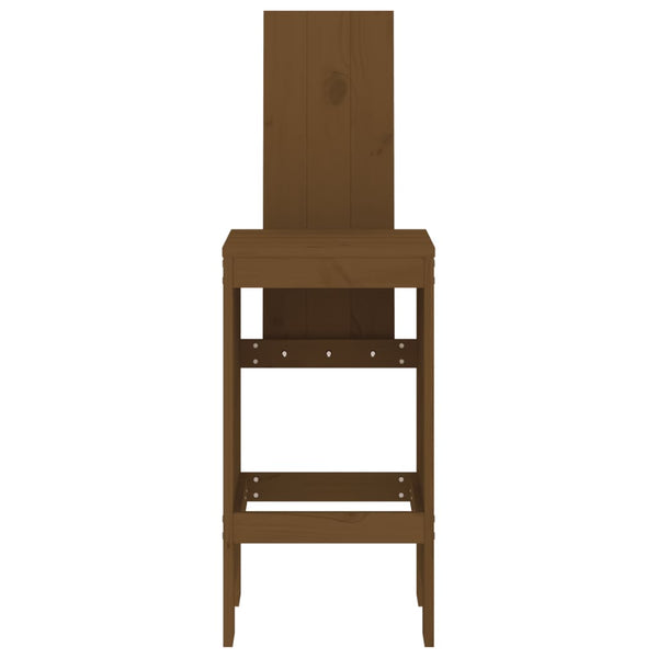 Honigbraune Barhocker Dedee 40x42x120cm (2 St., Kiefer)
