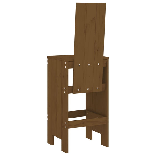 Honigbraune Barhocker Dedee 40x42x120cm (2 St., Kiefer)