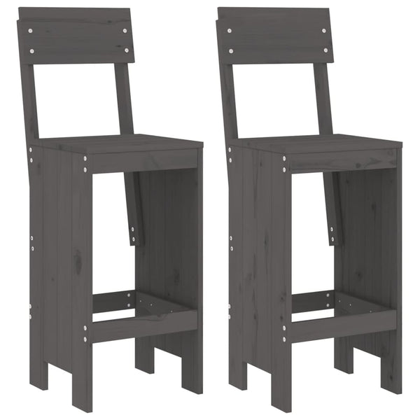 Graue Barhocker Dedee 40x48,5x115,5cm (2 St. Kiefer)