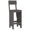 Graue Barhocker Dedee 40x48,5x115,5cm (2 St. Kiefer)