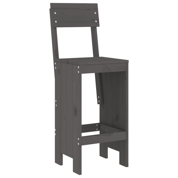 Graue Barhocker Dedee 40x48,5x115,5cm (2 St. Kiefer)