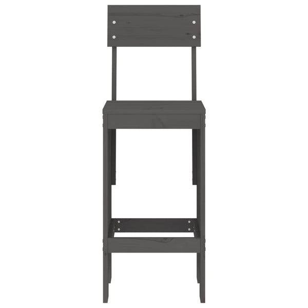 Graue Barhocker Dedee 40x48,5x115,5cm (2 St. Kiefer)