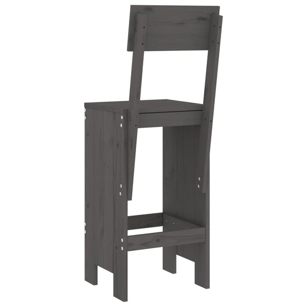 Graue Barhocker Dedee 40x48,5x115,5cm (2 St. Kiefer)