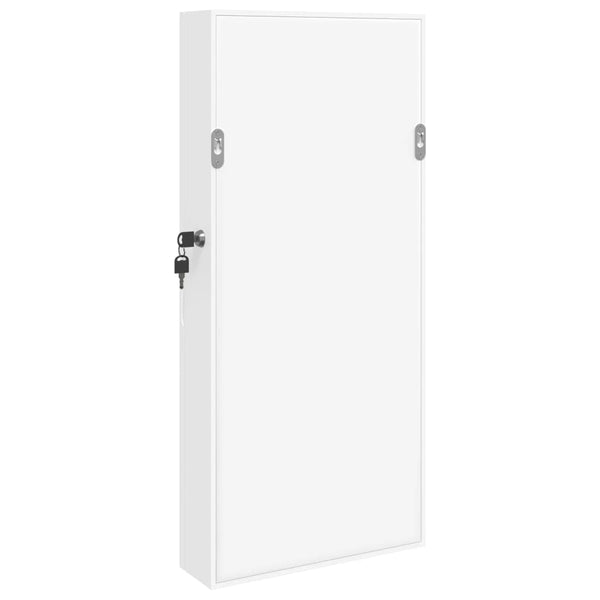 Weißer Spiegelschmuckschrank Blazin 30x8,5x67cm (Wandmontage)