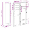 Spiegel-Schmuckschrank Filiasi 30x8,5x90cm (wandmontierbar)