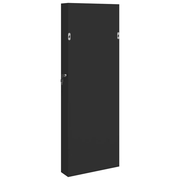 Schwarzer Spiegelschmuckschrank Louisa 37,5x10x106cm (Wandmontage)