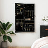 Schwarzer Spiegelschmuckschrank Louisa 37,5x10x106cm (Wandmontage)