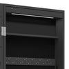Schwarzer Spiegelschmuckschrank Szilamer (mit LED-Beleuchtung zur Wandmontage)