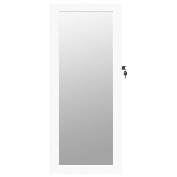 Weißer Spiegelschmuckschrank Mihaescu (zur Wandmontage mit LED-Beleuchtung)